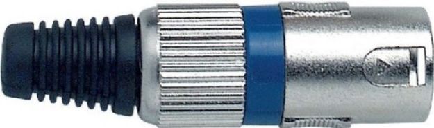 Picture of XLR Connector 5 Pin Cord Plug MALE BLUE