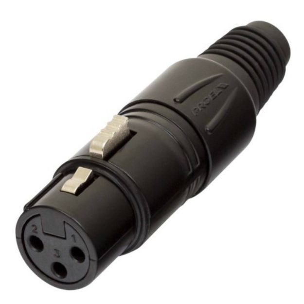 Picture of XLR Connector 3 Pin Cord Plug FEMALE BLACK
